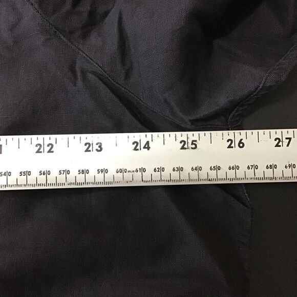 Denim&Co Black Linen Blend Button Up Shirt 2X - Picture 4 of 7